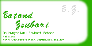 botond zsubori business card